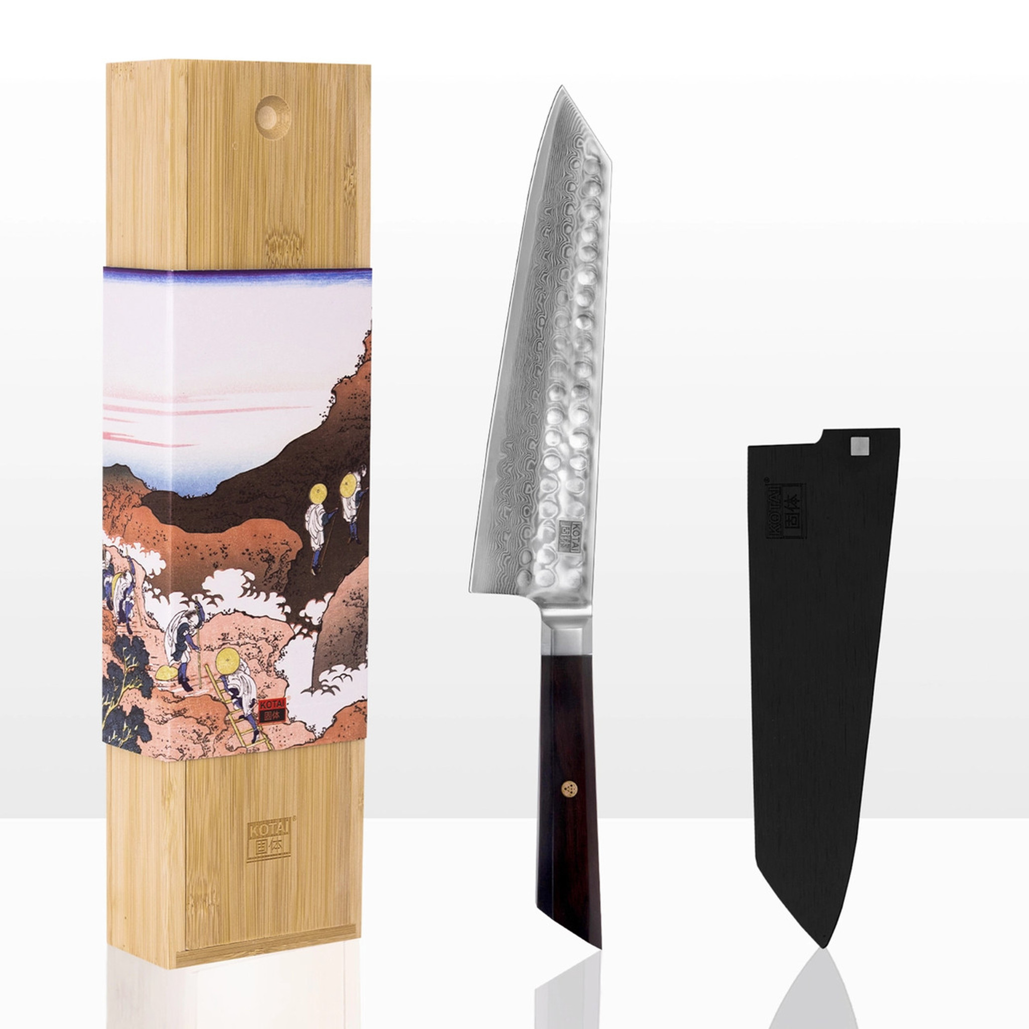 KOTAI Damascus Kiritsuke Knife - Bunka Collection - 8" Blade + Gift Box 