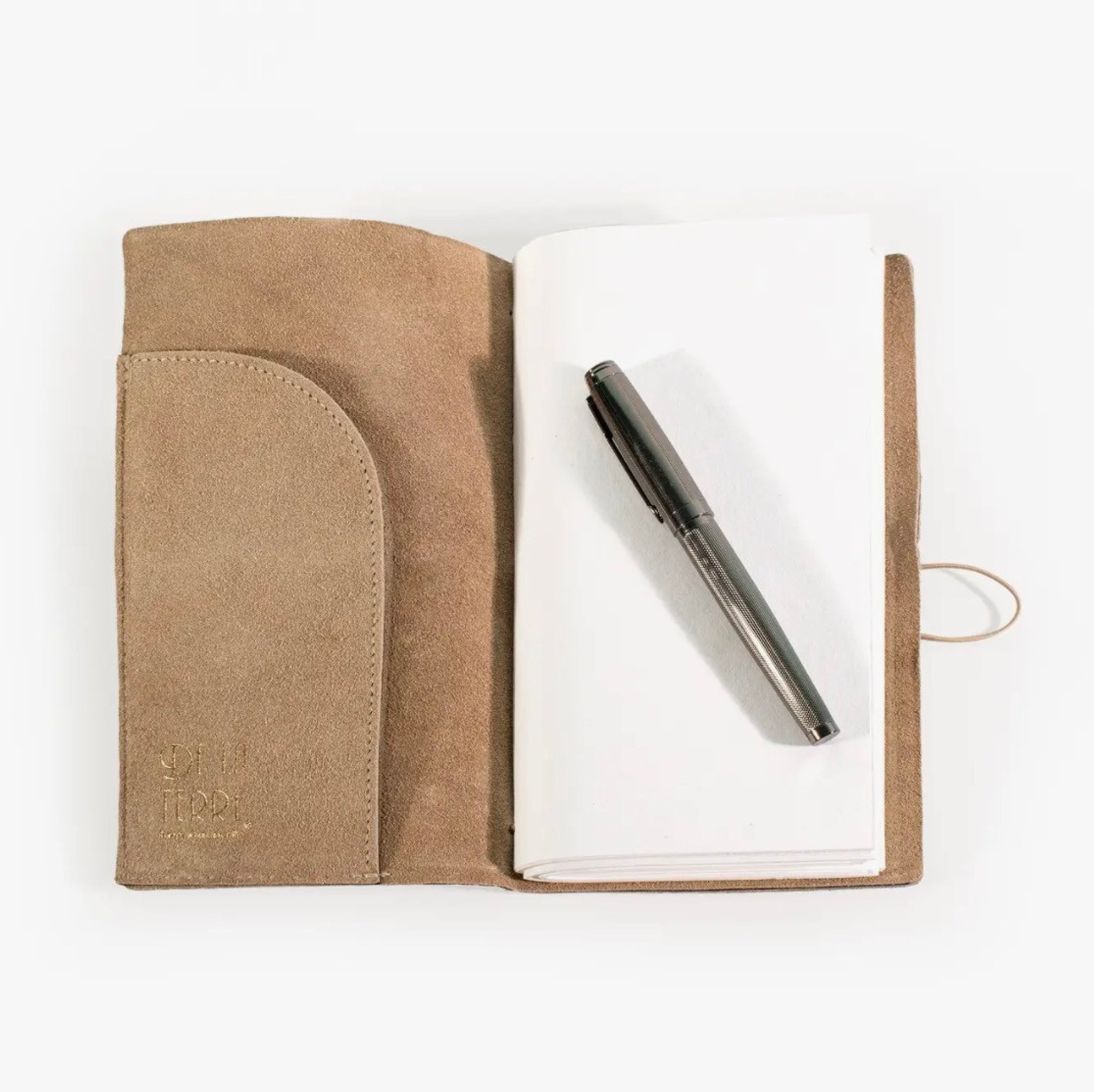 Andaluca Suede Leather Bound Journal with Organic Cotton Paper, Small 