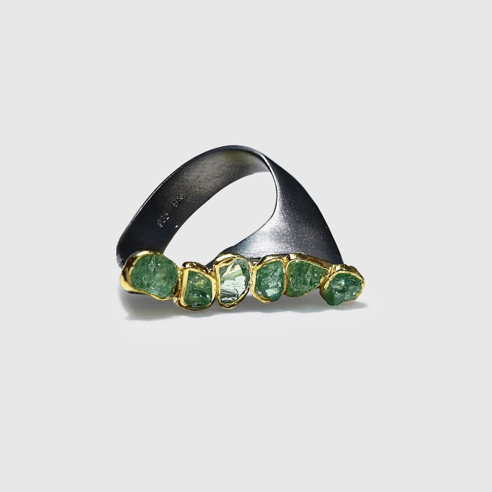 German Kabirski Clia Tsavorite Rough Ring , Jewelry by German Kabirski | elk & HAMMER Gallery