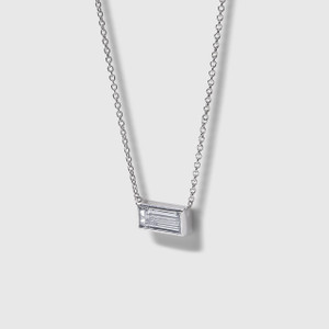 Ashley Childs East-West Baguette Lab Grown Diamond Pendant, 10 x 4mm, 1.19cts 