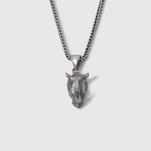 Espada Silver Rhino Pendant, Sterling Silver 