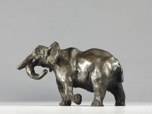 Kindrie Grove Tiny Giant III, 2.5", Miniature Bronze Elephant Sculpture 
