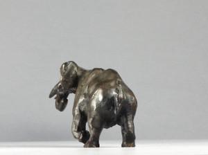 Kindrie Grove Tiny Giant III, 2.5", Miniature Bronze Elephant Sculpture 