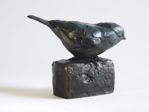 Kindrie Grove Tweetypie, 4", Bronze Chickadee Bird Sculpture 