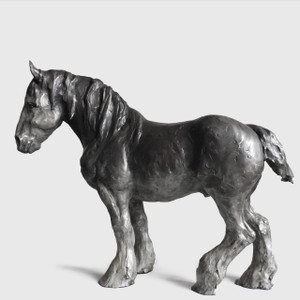 Gentle Giant, 18", Large Bronze Horse Sculpture by Kindrie Grove of Canada, Handmade Bronze Sculpture | available in the elk & HAMMER Gallery of Bozeman, Montana; curated by Ashley Childs, artist, maker, owner and creative director of elk & HAMMER.