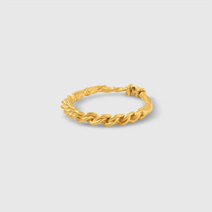 Prehistoric Works Men's or Women's Rope Ring in 24kt Solid Gold 