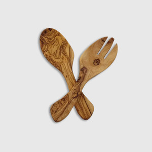 Sobremesa by Greenheart Olive Wood Salad Servers 