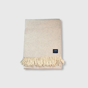 Pure Cashmere Blanket in Carrara, 70″ x 55" Torino Cashmere elk & HAMMER