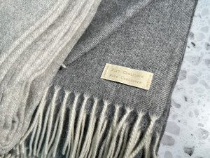 Torino Cashmere Pure Cashmere Blanket in Carrara, 70″ x 55" 