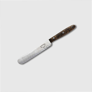 Sienbeneicher-Hellwig Damascus Butter Knife with White Burl Wood Handle 