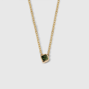 Ashley Childs Square Step-Cut, Green Tourmaline Pendant, 14kt Yellow Gold, 16" 