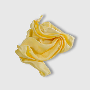 Sun Sister Plant Dyed Silk Scarf in Soft Yellow 
