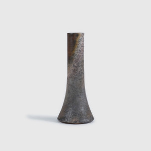 Genso Suehiro Vase in Ash -末広  BY GENSO OF JAPAN, MADE IN JAPAN, BIZEN POTTERY