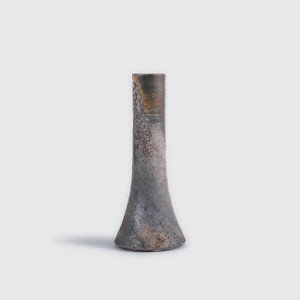 Suehiro Vase in Ash -末広 by Genso Art of Japan, Pottery, Vase, Ceramics, Vases handmade in Japan by Genso | elk and HAMMER Gallery, Bizen Pottery