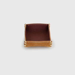 Zeyn NY Small, Leather Valet Tray, 3.5" 