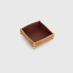 Zeyn NY Small, Leather Valet Tray, 3.5" 