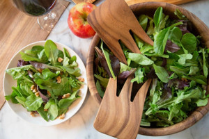 Ironwood Gourmet Bear Claw Salad Servers, Acacia Hardwood, 3.8″ x 6″ 