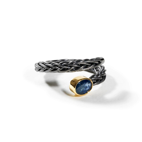 German Kabirski Vier Blue Sapphire Ring 