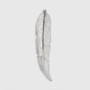 World on a String Large Silver Bird Feather Brooch with Diamond 