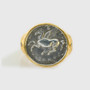 Kurtulan Pegasus Coin Statement Cocktail Ring with Diamonds 