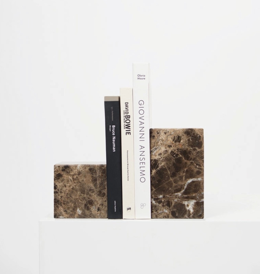 FRANKART BOOK END MARBLE HomArt Cloud Marble Bookends, 10 x 2 5 x