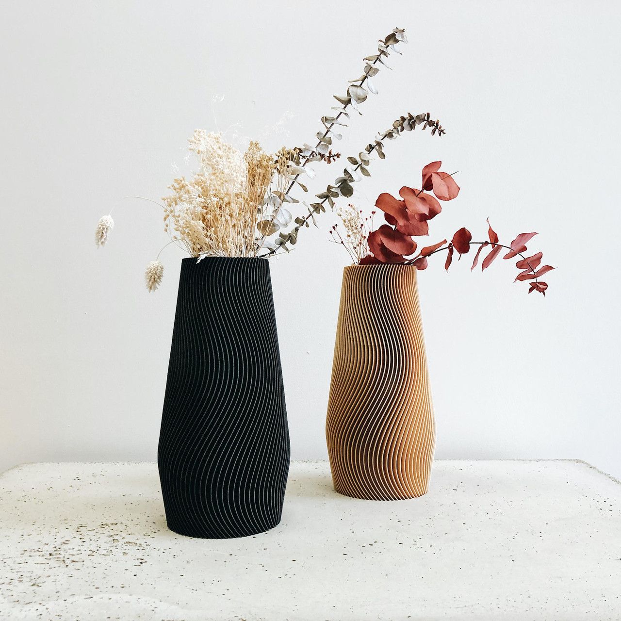 Buy Wave Vase, Black by Minimum Design | elk & HAMMER