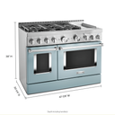 KitchenAid® 48'' Smart Commercial-Style Gas Range with Griddle KFGC558JMB