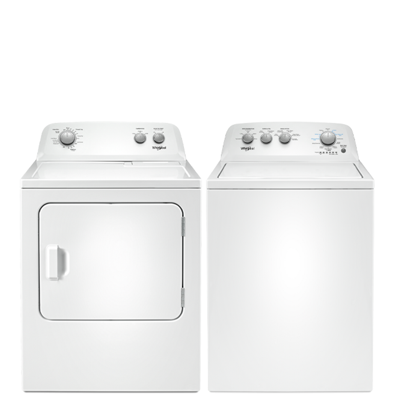 Whirlpool Washer & Dryer Set White Agitator