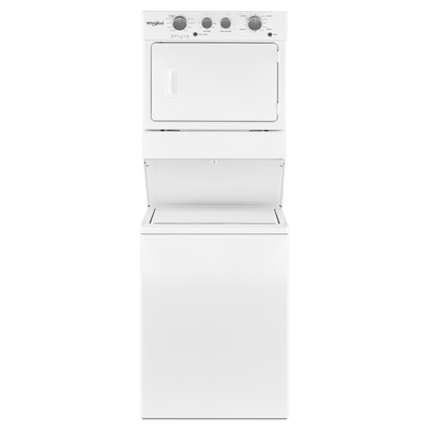 Whirlpool® 4.0 cu.ft I.E.C. Electric Stacked Laundry Center 9 Wash cycles and AutoDry™ YWET4027HW