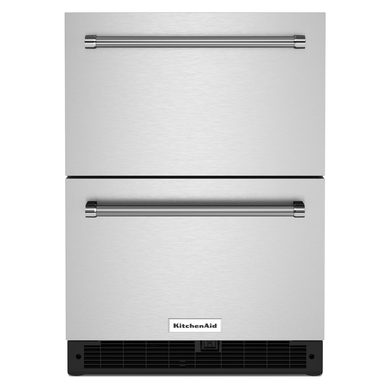 Kitchenaid® 24 Stainless Steel Undercounter Double-Drawer Refrigerator KUDR204KSB