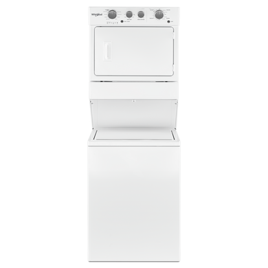 Whirlpool® 4.0 cu.ft I.E.C. Electric Stacked Laundry Center 9 Wash cycles and AutoDry™ YWET4027HW-S&D
