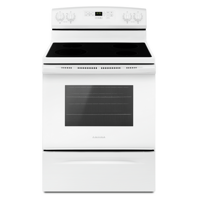 Amana® 30-inch Electric Range with Self-Clean Option YAER6603SFW-S&D