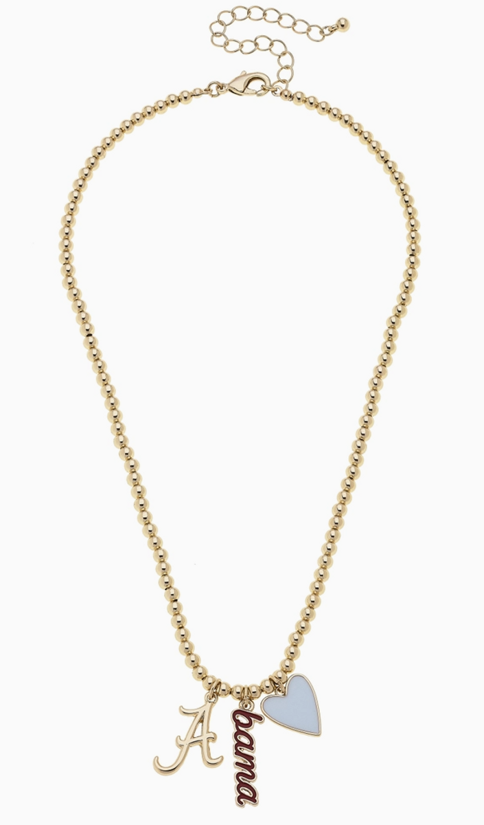 Al Ball Bead Charm Necklace Al Ball Bead Charm Necklace