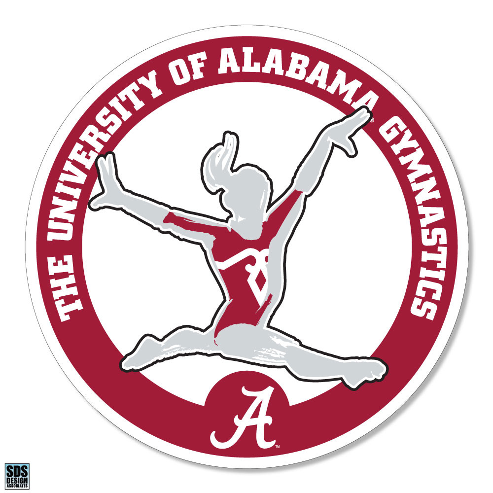 3" Red Gymnastics Circle Decal