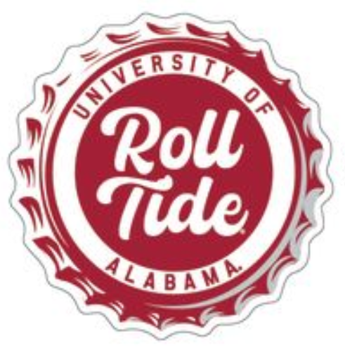3.5" Roll Tide Cap Sticker