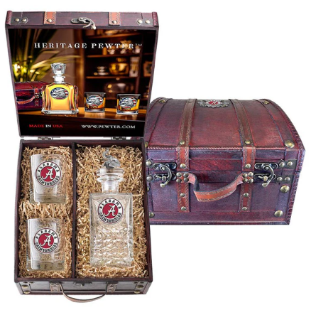 3D Top Decanter Set W/Chest