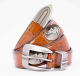 Big Al Croc-Tan Leather Belt
