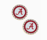 Al Pave Disc Stud Earrings