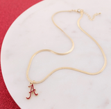 18" Gold/Enamel Logo Necklace