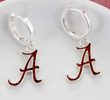 AL GLITTER ENAMEL LOGO EARRINGS