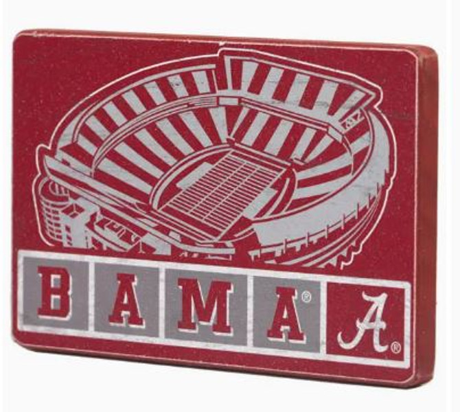 Football Stadium Wood Magnet