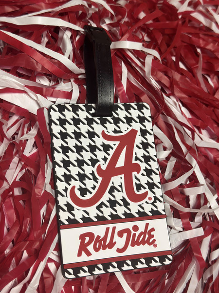 Houndstooth Luggage Tag