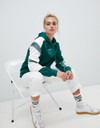 adidas Eqt Hoodie With Stripe Sleeves In Green