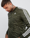 adidas Originals Quilted Superstar Jacket In Green DL8697