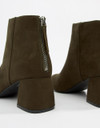 Pieces Faux Suede Sculpted Heel Boot