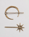 Accessorize 2 multipack crystal moon and star hair slides