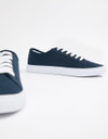 ASOS DESIGN trainers in navy canvas