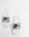 Nike JDI Benassi Print Slider In White 631261-102