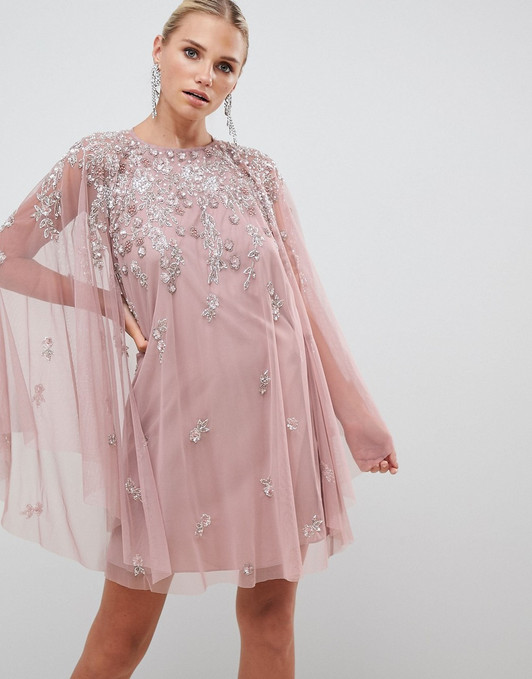 ASOS DESIGN mini dress with heavily embellished