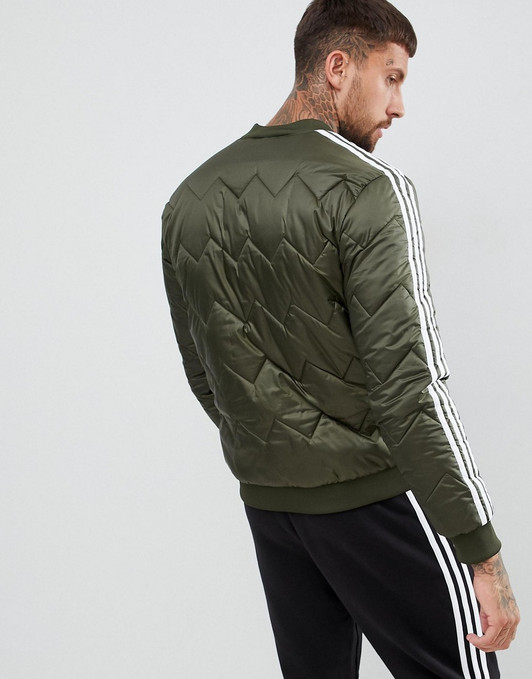 adidas Originals Quilted Superstar Jacket In Green DL8697